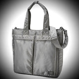 PORTER YOSHIDA & CO: "TANKER" 2-WAY TOTE (SILVER)