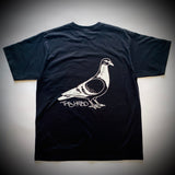 THE HATED SKATEBOARDS: PIGEON TEE (BLACK)